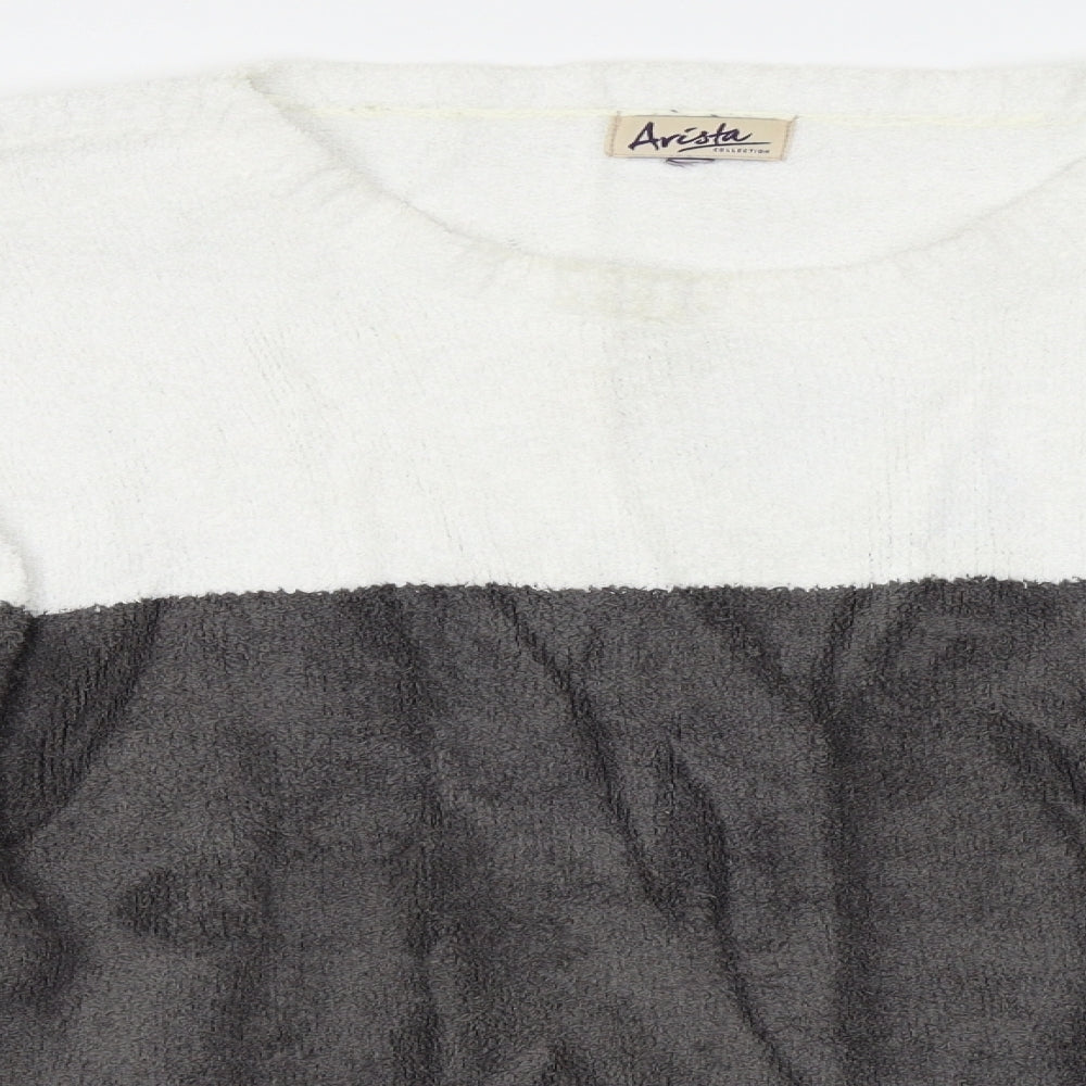 Arista Womens Grey Striped  Pullover Jumper Size 18