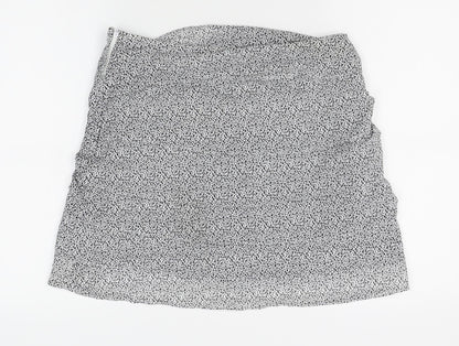 H&M Womens Grey Animal Print  A-Line Skirt Size 10  - layered