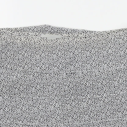 H&M Womens Grey Animal Print  A-Line Skirt Size 10  - layered