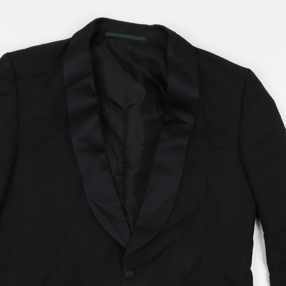 Mens UK Size One Size Preworn Regular Black Suit Jacket