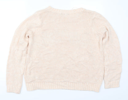 George Womens Pink  Knit Pullover Jumper Size 14  - Flower