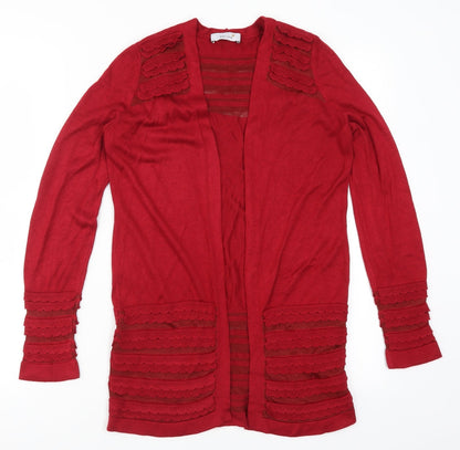 Womens UK Size 8 Marks and Spencer Red Cardigan Jumper