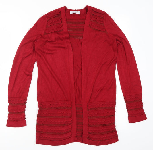 Womens UK Size 8 Marks and Spencer Red Cardigan Jumper