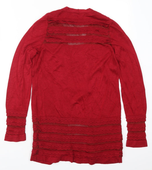 Womens UK Size 8 Marks and Spencer Red Cardigan Jumper