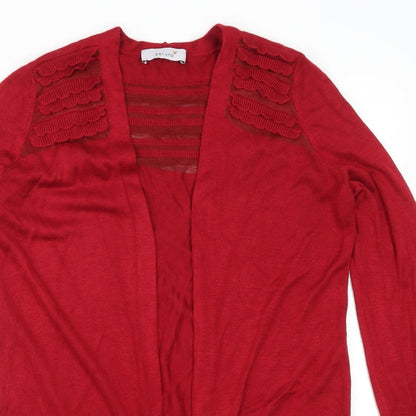 Womens UK Size 8 Marks and Spencer Red Cardigan Jumper