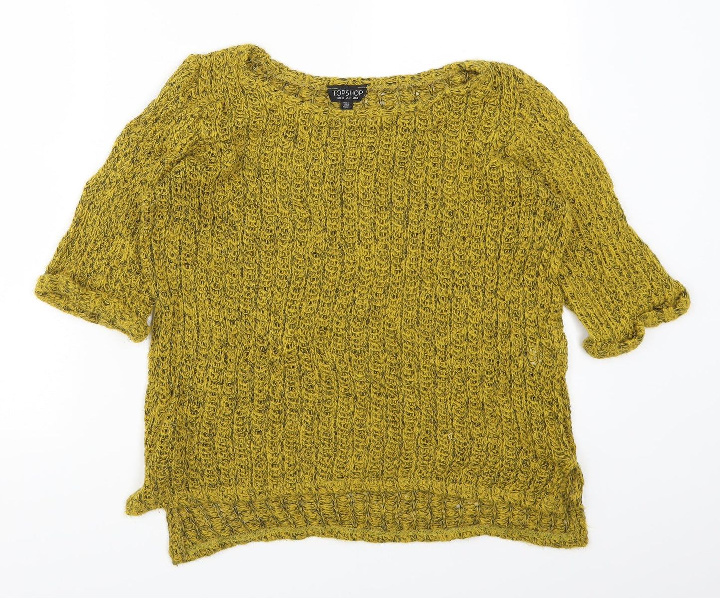 Womens UK Size 8 Topshop Yellow Pullover Jumper