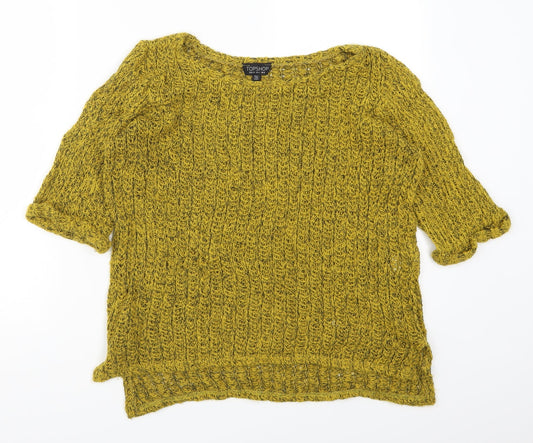 Womens UK Size 8 Topshop Yellow Pullover Jumper