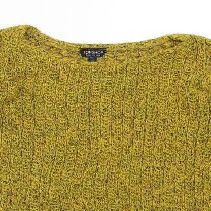 Womens UK Size 8 Topshop Yellow Pullover Jumper