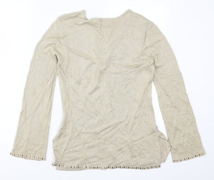 Womens UK Size 10 St Bernard Gold Pullover Jumper