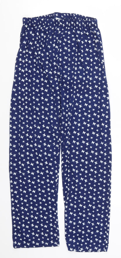 Womens UK Size M Preworn Regular Fit  Blue Trousers