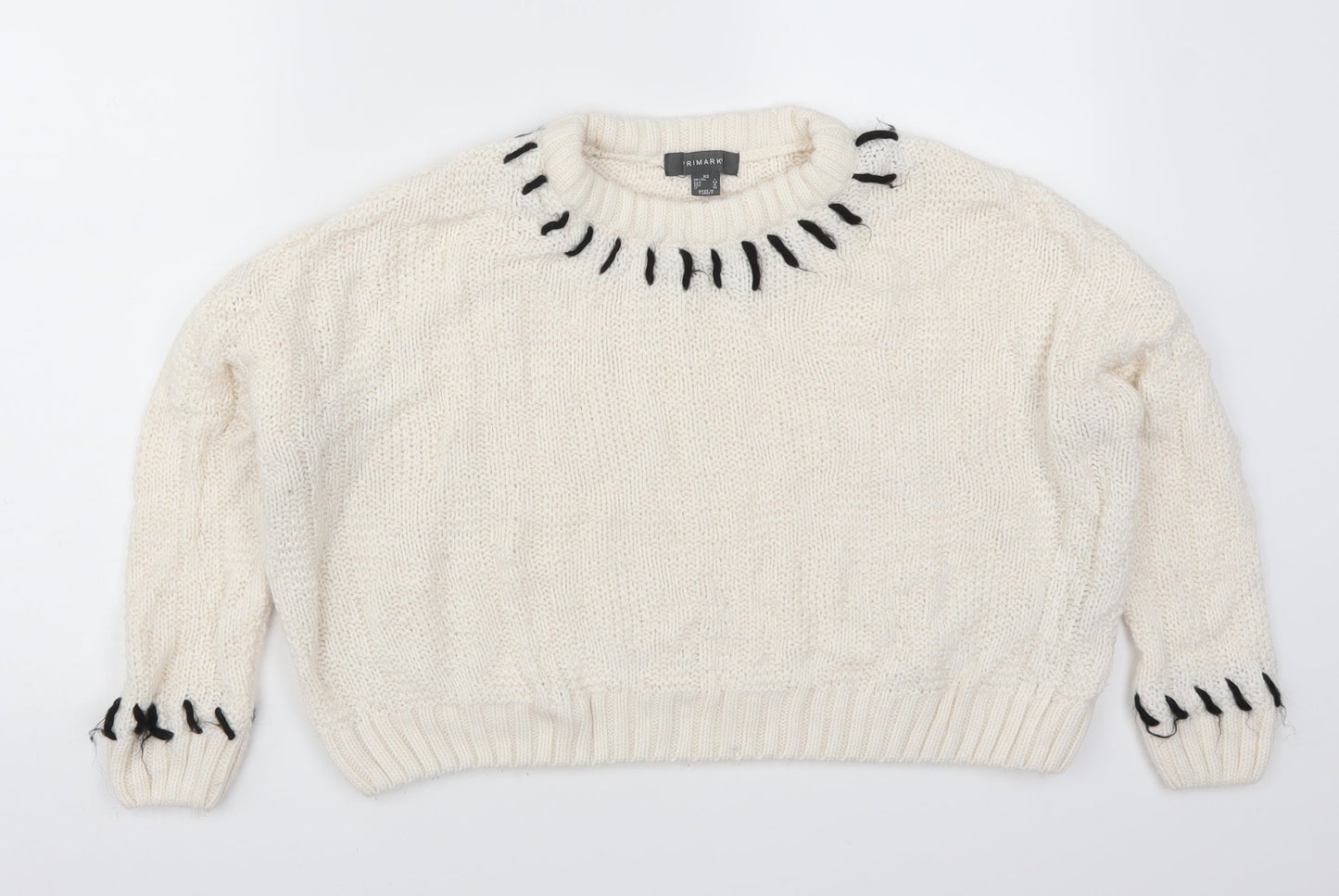 Primark Womens Ivory   Pullover Jumper Size 4