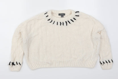 Primark Womens Ivory   Pullover Jumper Size 4