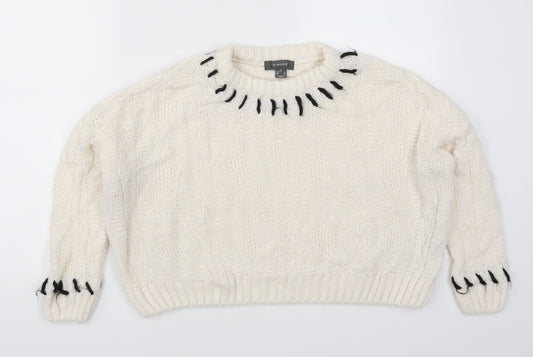 Primark Womens Ivory   Pullover Jumper Size 4