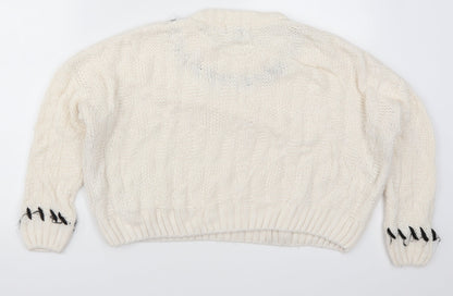 Primark Womens Ivory   Pullover Jumper Size 4