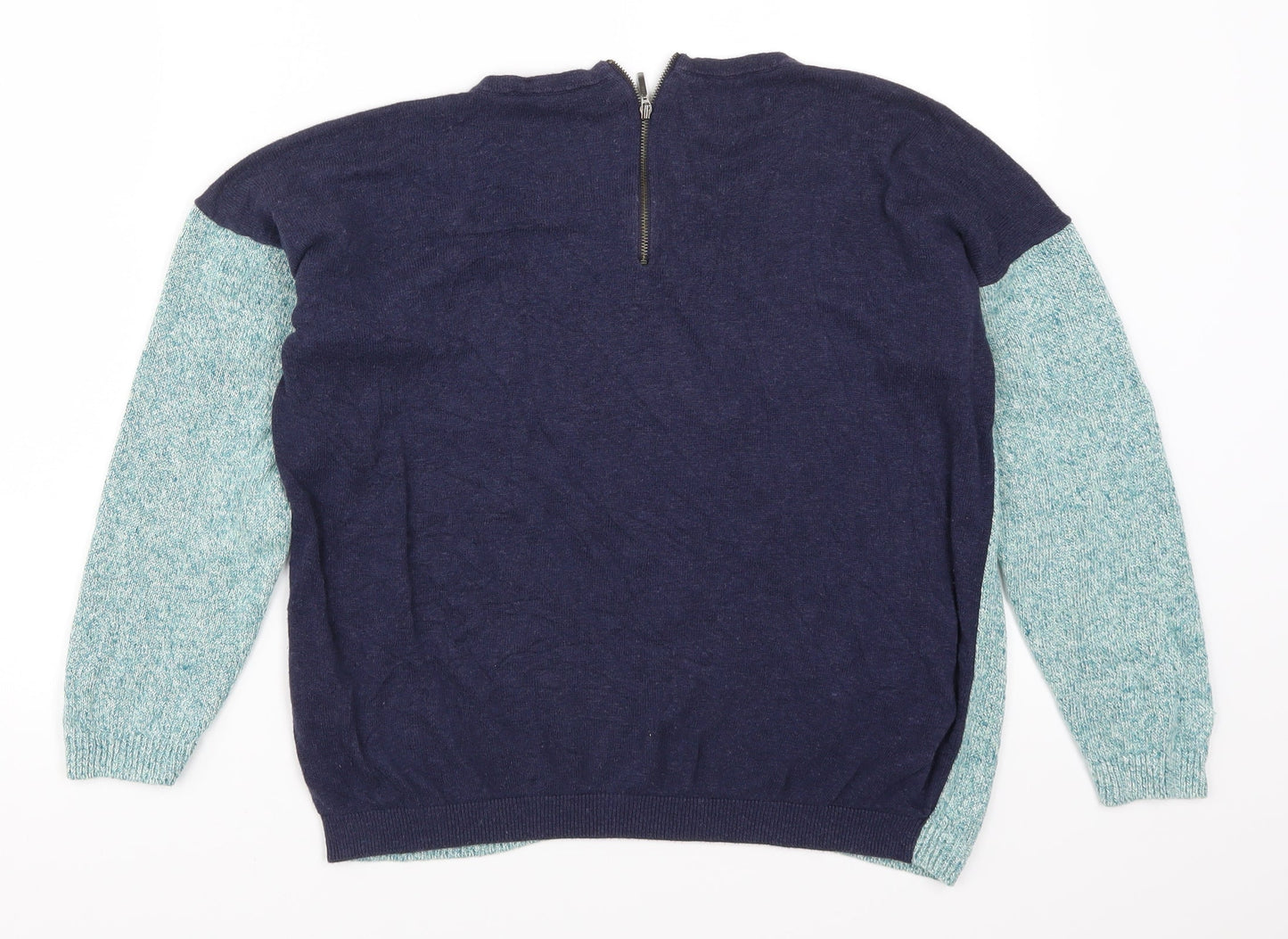 Womens UK Size 14 Marks and Spencer Blue Pullover Jumper