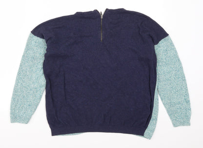 Womens UK Size 14 Marks and Spencer Blue Pullover Jumper