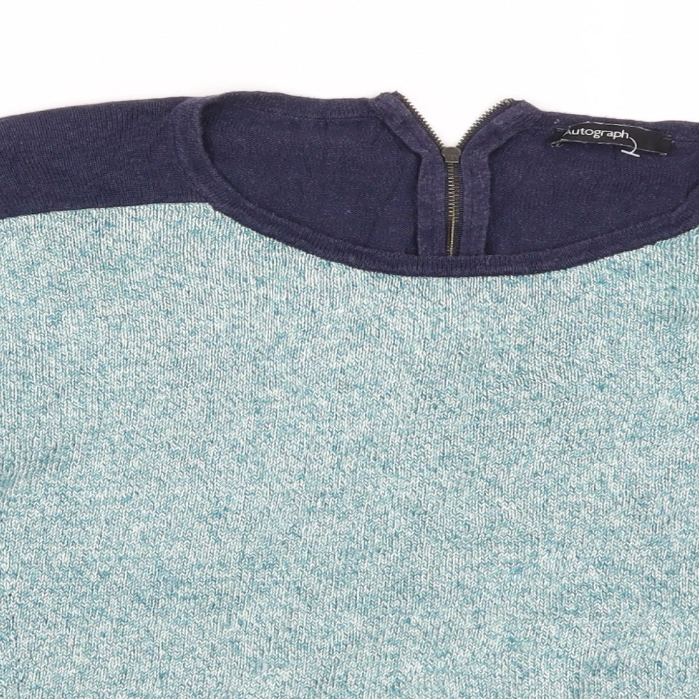 Womens UK Size 14 Marks and Spencer Blue Pullover Jumper