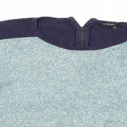 Womens UK Size 14 Marks and Spencer Blue Pullover Jumper