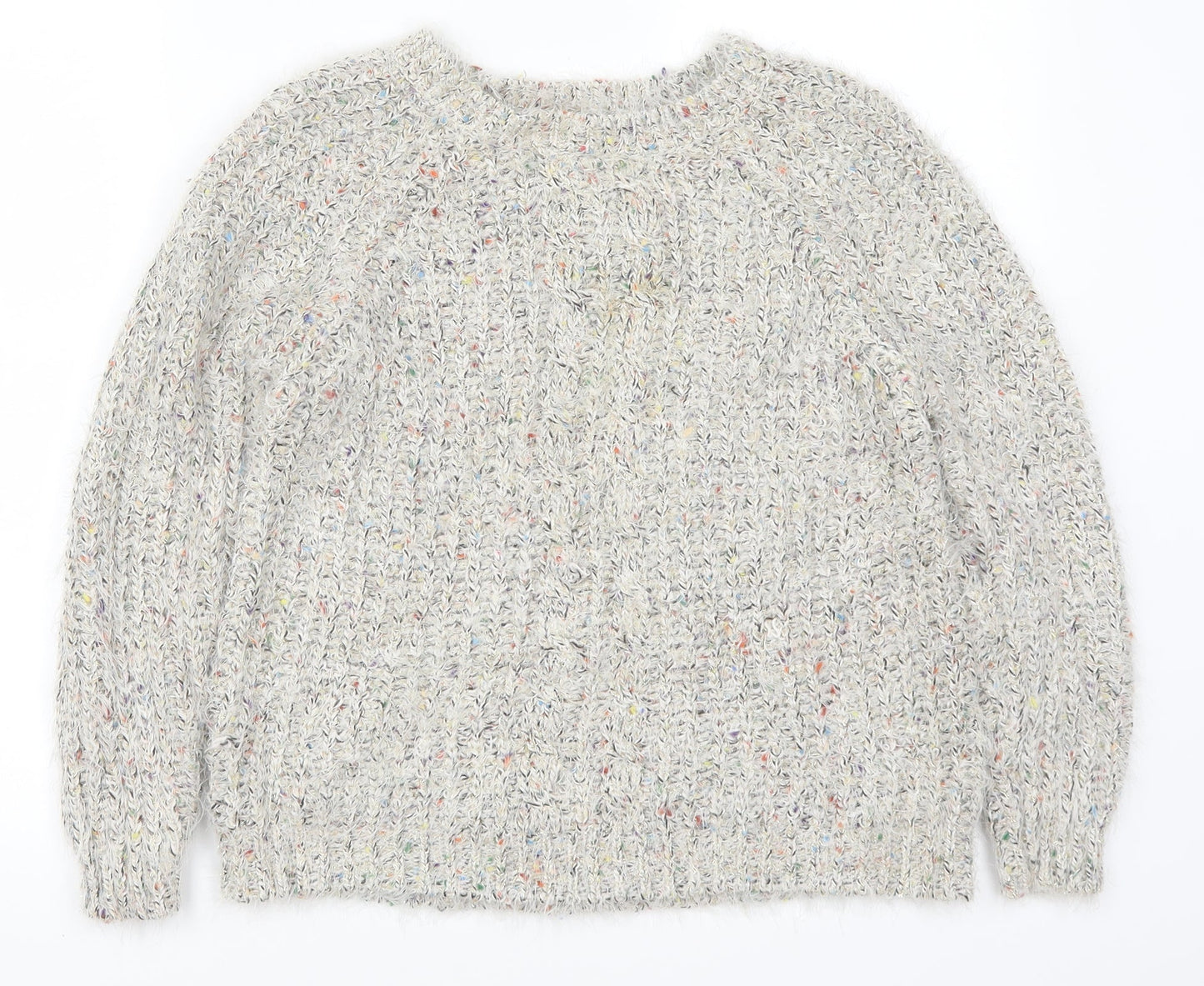 Womens UK Size S QED London Grey Pullover Jumper