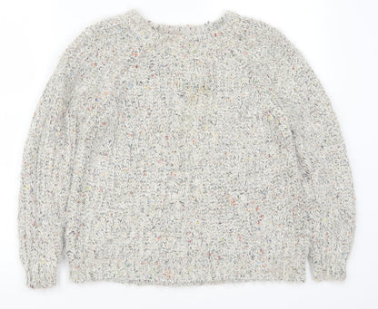 Womens UK Size S QED London Grey Pullover Jumper