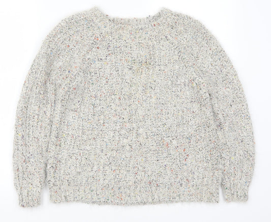 Womens UK Size S QED London Grey Pullover Jumper