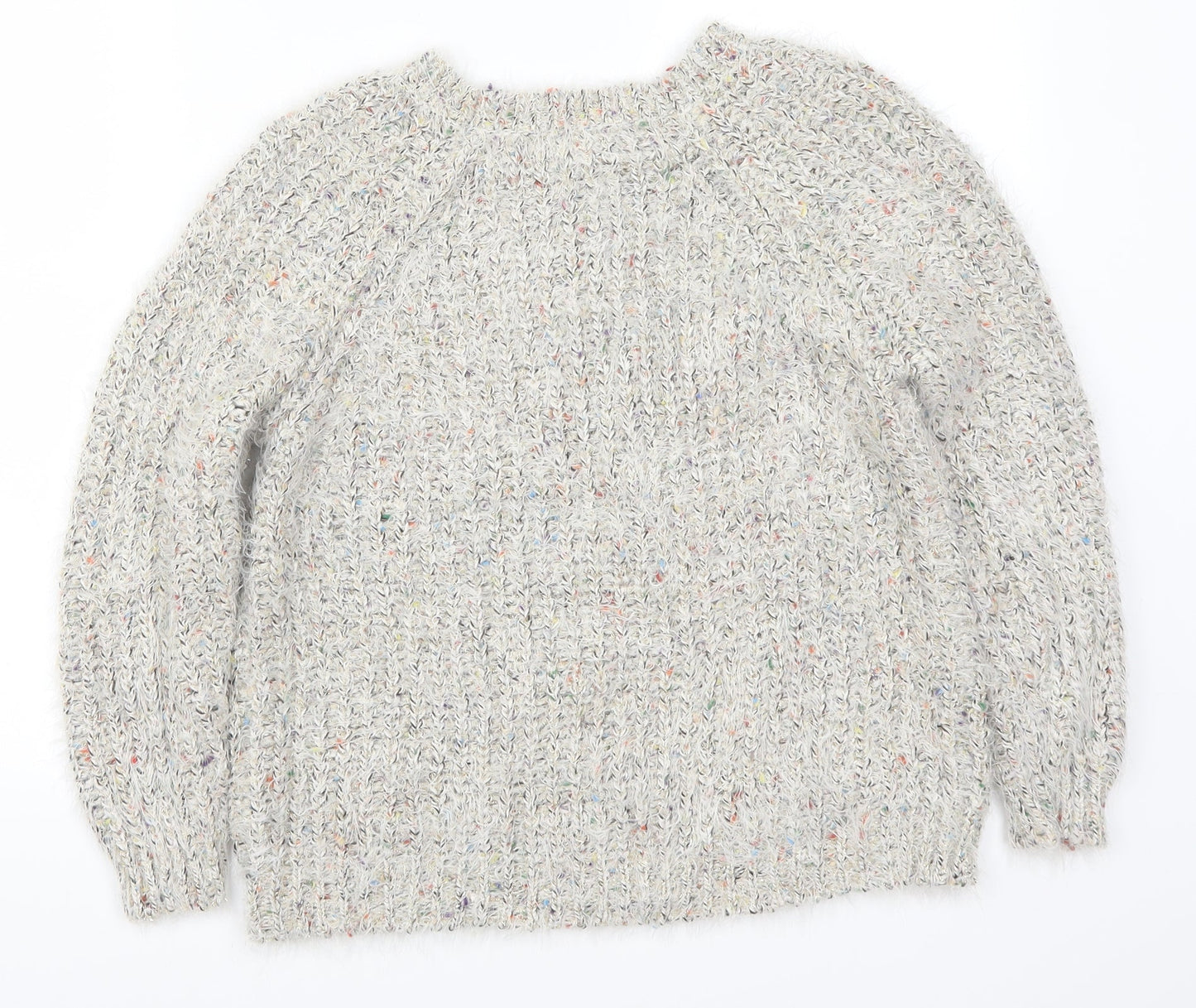 Womens UK Size S QED London Grey Pullover Jumper