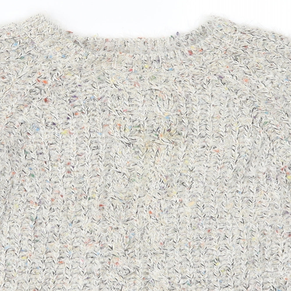 Womens UK Size S QED London Grey Pullover Jumper