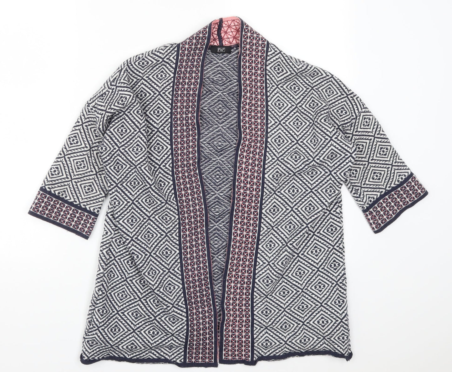 Womens UK Size 6 F&F Blue Cardigan Jumper