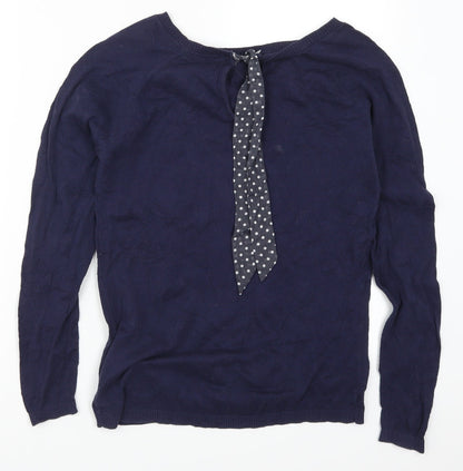 Womens UK Size S Springfield Blue Pullover Jumper