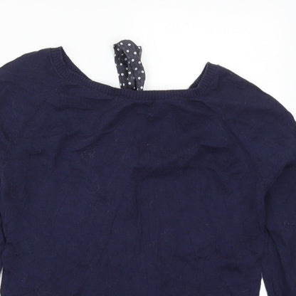 Womens UK Size S Springfield Blue Pullover Jumper