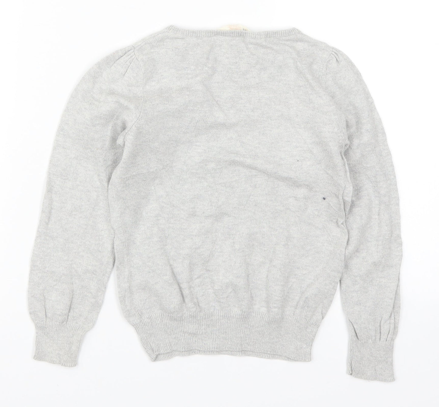 H&M Girls Grey   Pullover Jumper Size 5-6 Years