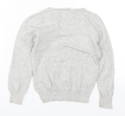 H&M Girls Grey   Pullover Jumper Size 5-6 Years