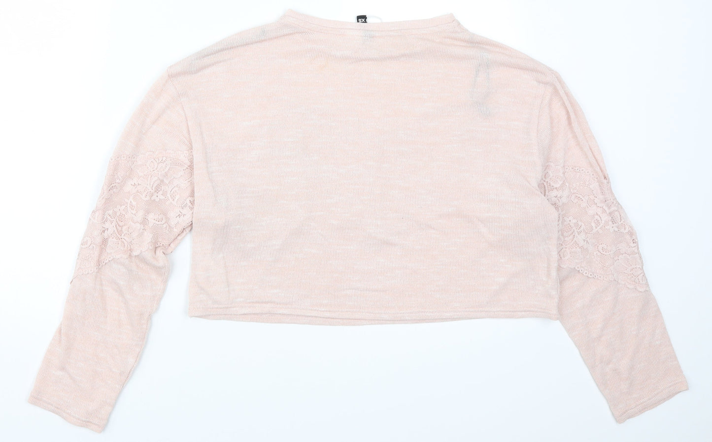 H&M Womens Pink  Lace Basic T-Shirt Size XS