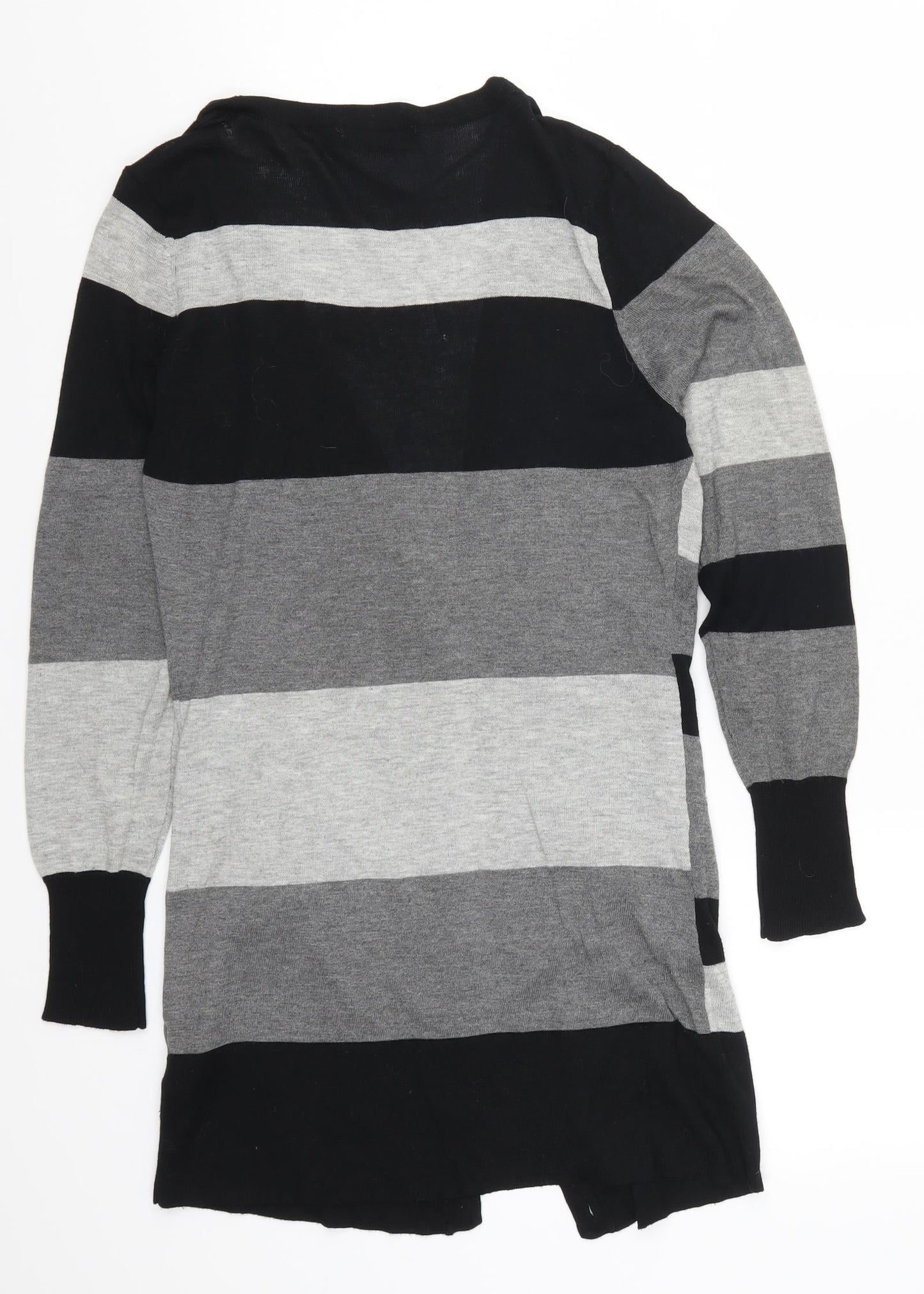 Femme Womens Grey Striped  Cardigan Jumper Size 8