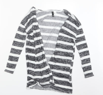 Divided by H&M Womens Black Striped  Cardigan Jumper Size XS
