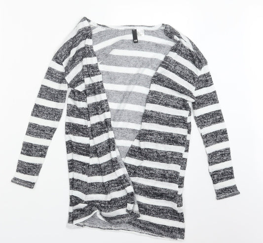 Divided by H&M Womens Black Striped  Cardigan Jumper Size XS