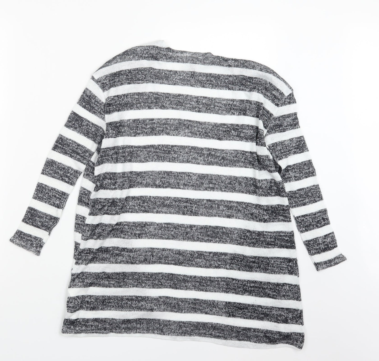 Divided by H&M Womens Black Striped  Cardigan Jumper Size XS