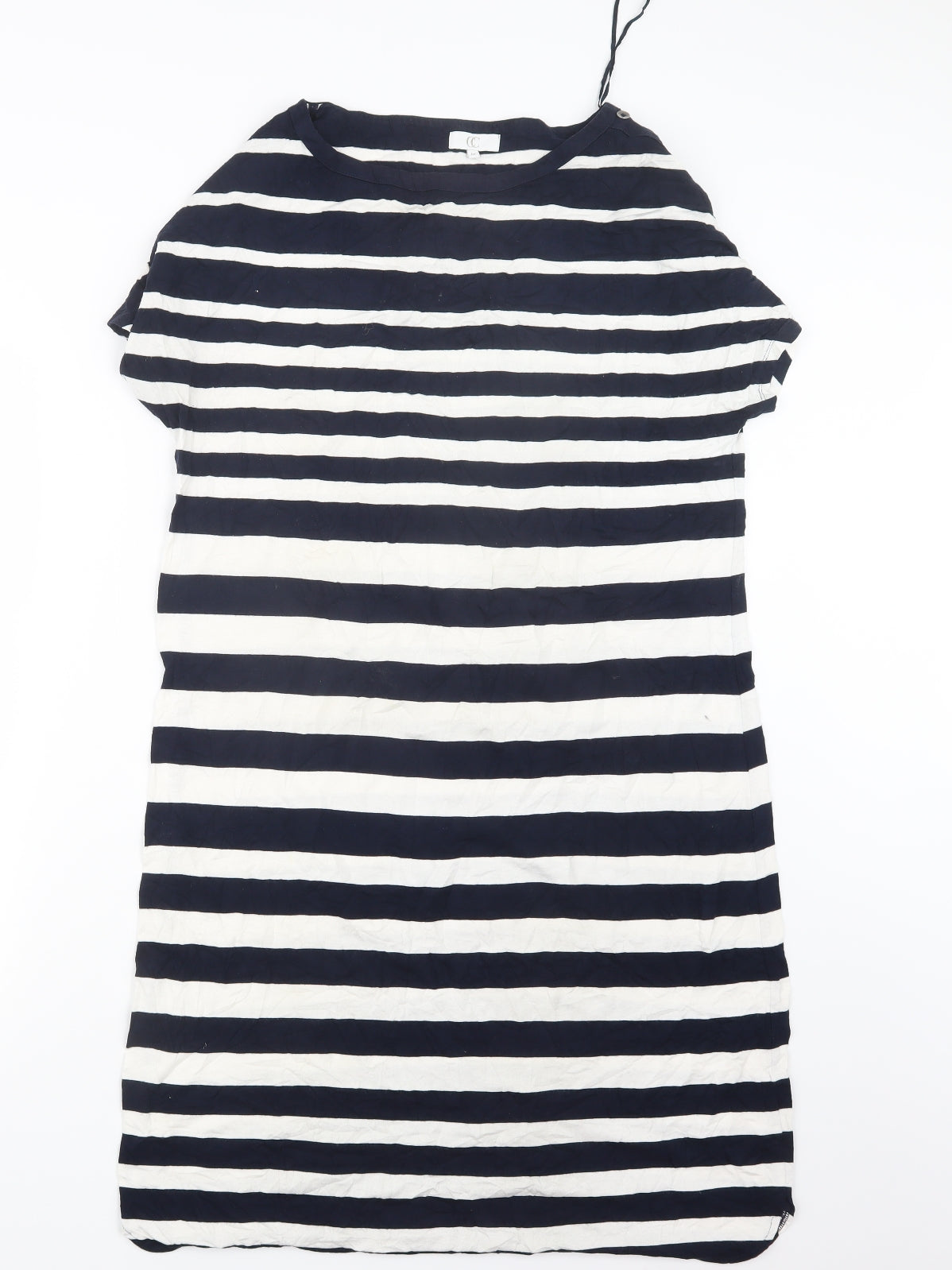 CC Womens Blue Striped  T-Shirt Dress  Size M