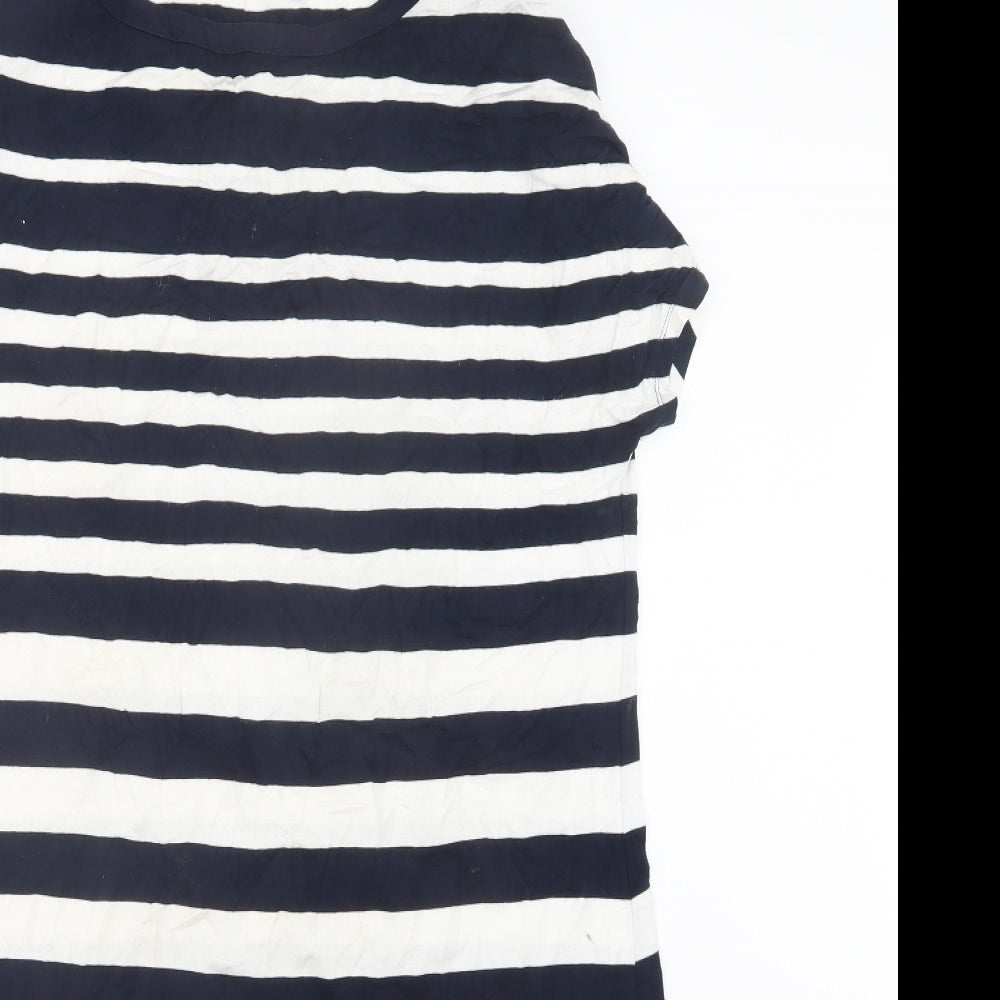 CC Womens Blue Striped  T-Shirt Dress  Size M