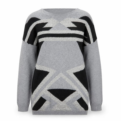 Womens UK Size 12 Preworn Grey Pullover Jumper