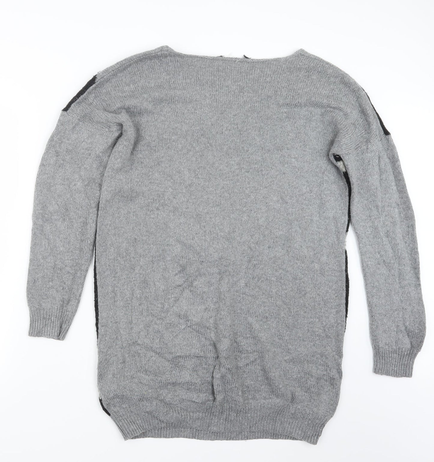 Womens UK Size 12 Preworn Grey Pullover Jumper