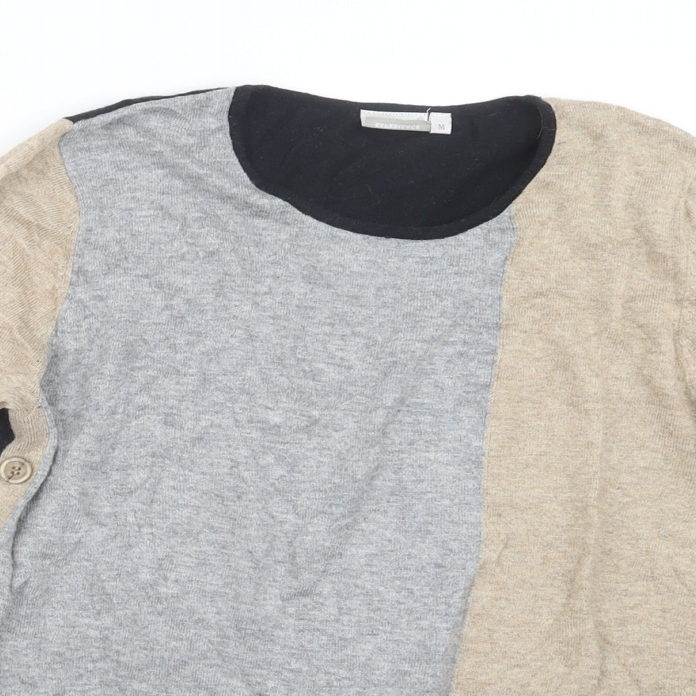 Womens UK Size M Signature Beige Pullover Jumper