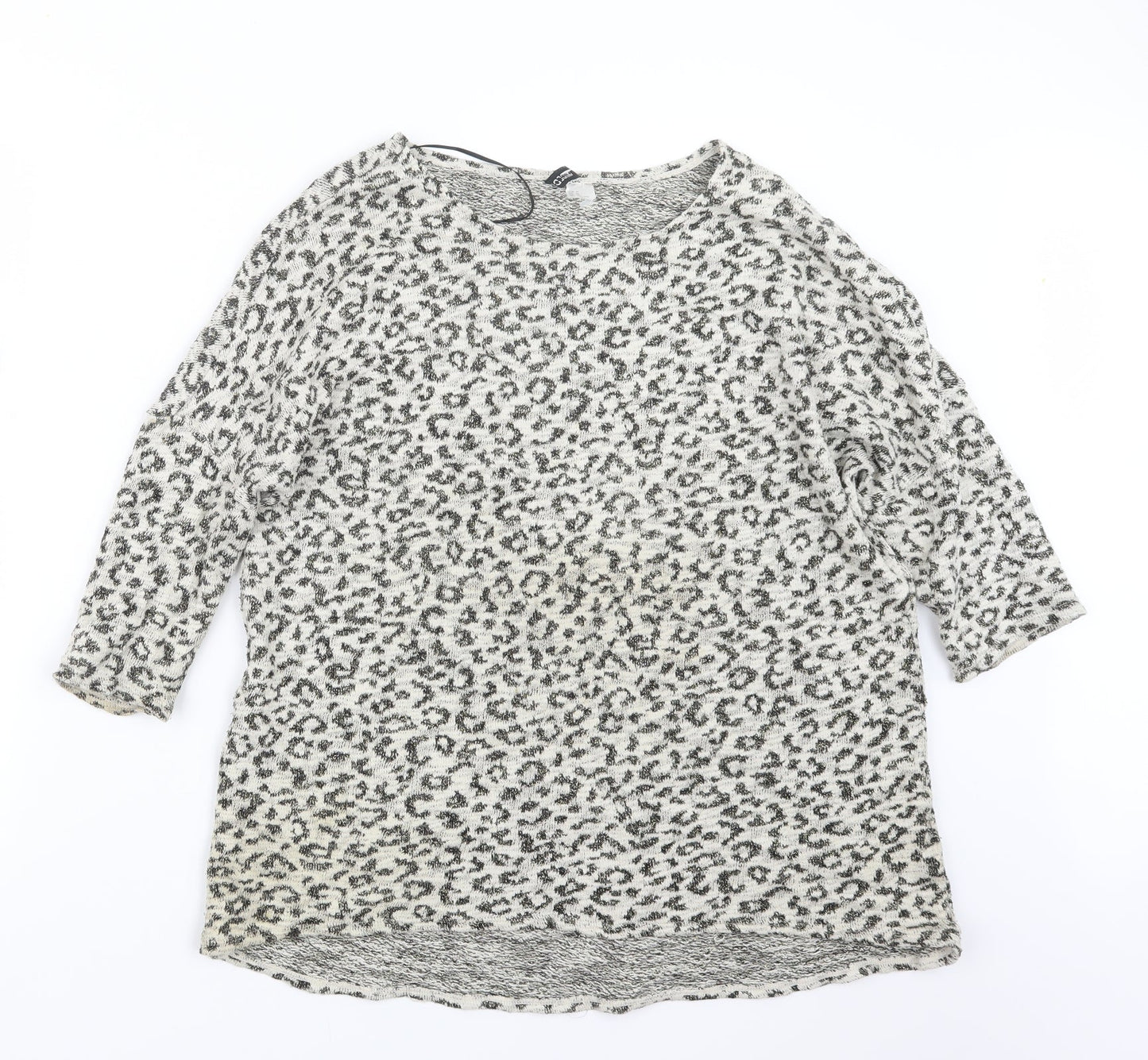 Divided by H&M Womens Black Animal Print  Pullover Jumper Size M