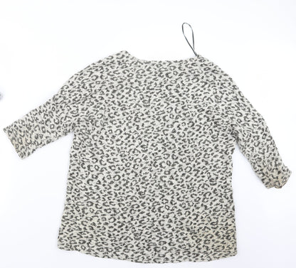 Divided by H&M Womens Black Animal Print  Pullover Jumper Size M