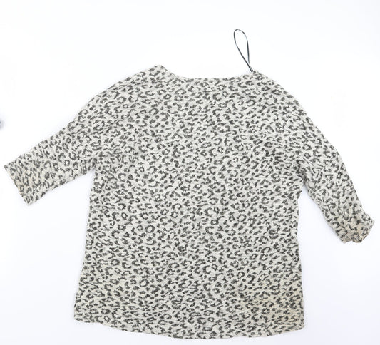Divided by H&M Womens Black Animal Print  Pullover Jumper Size M