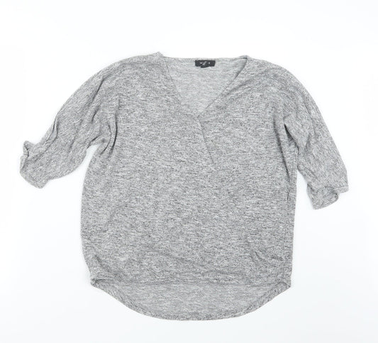 Womens UK Size S New Look Grey Pullover Jumper