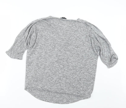 Womens UK Size S New Look Grey Pullover Jumper