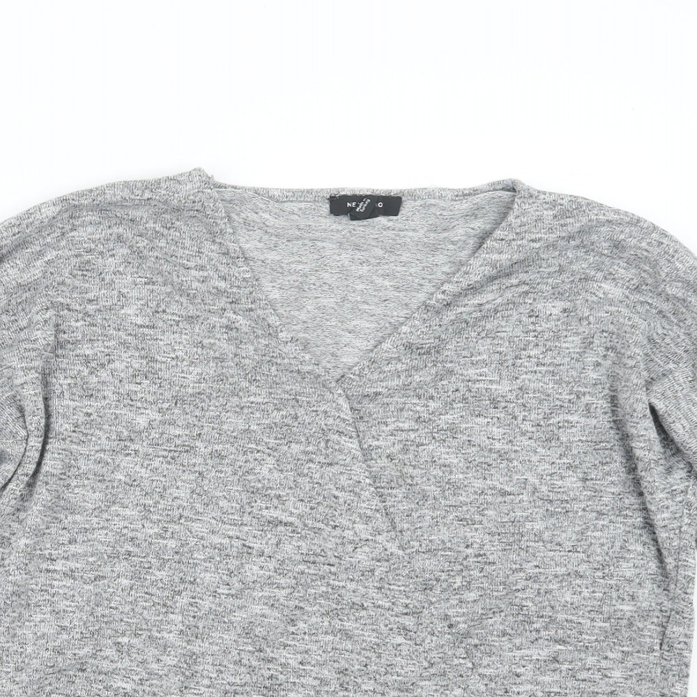 Womens UK Size S New Look Grey Pullover Jumper