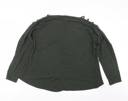 George Womens Green  Knit Pullover Jumper Size 14