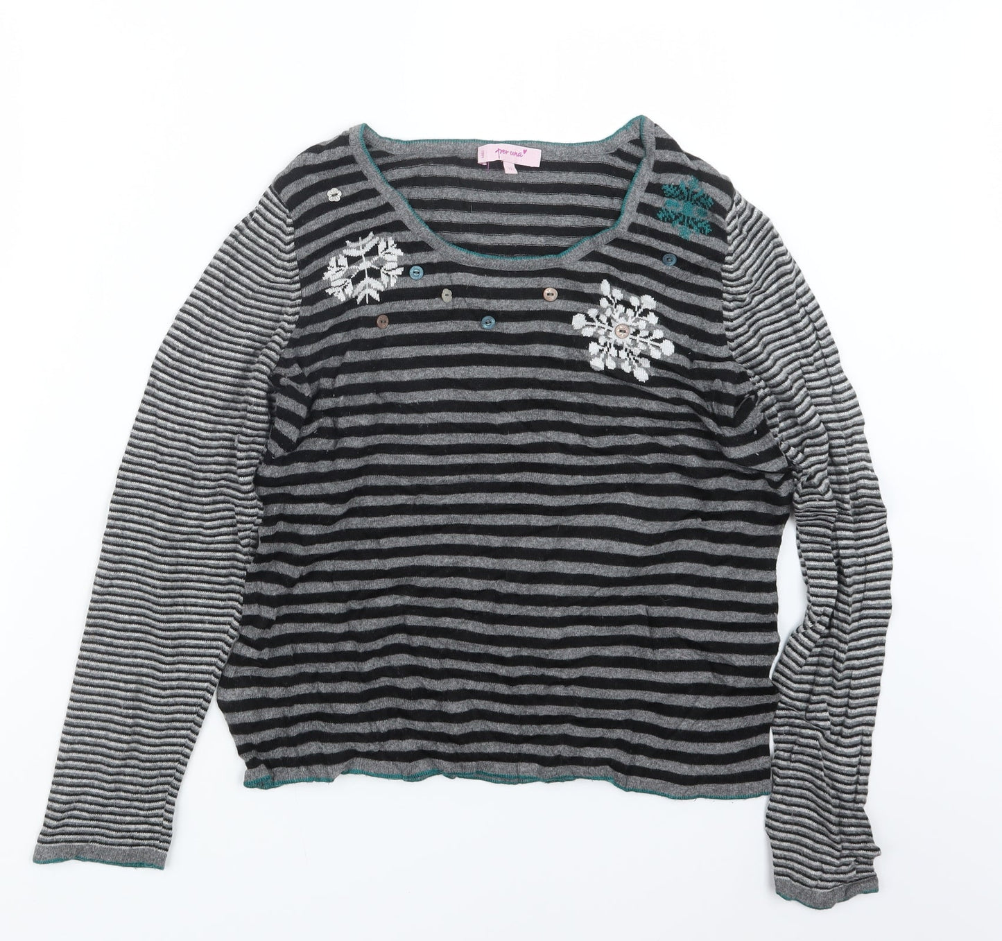 Womens UK Size 12 Per Una Black Pullover Jumper